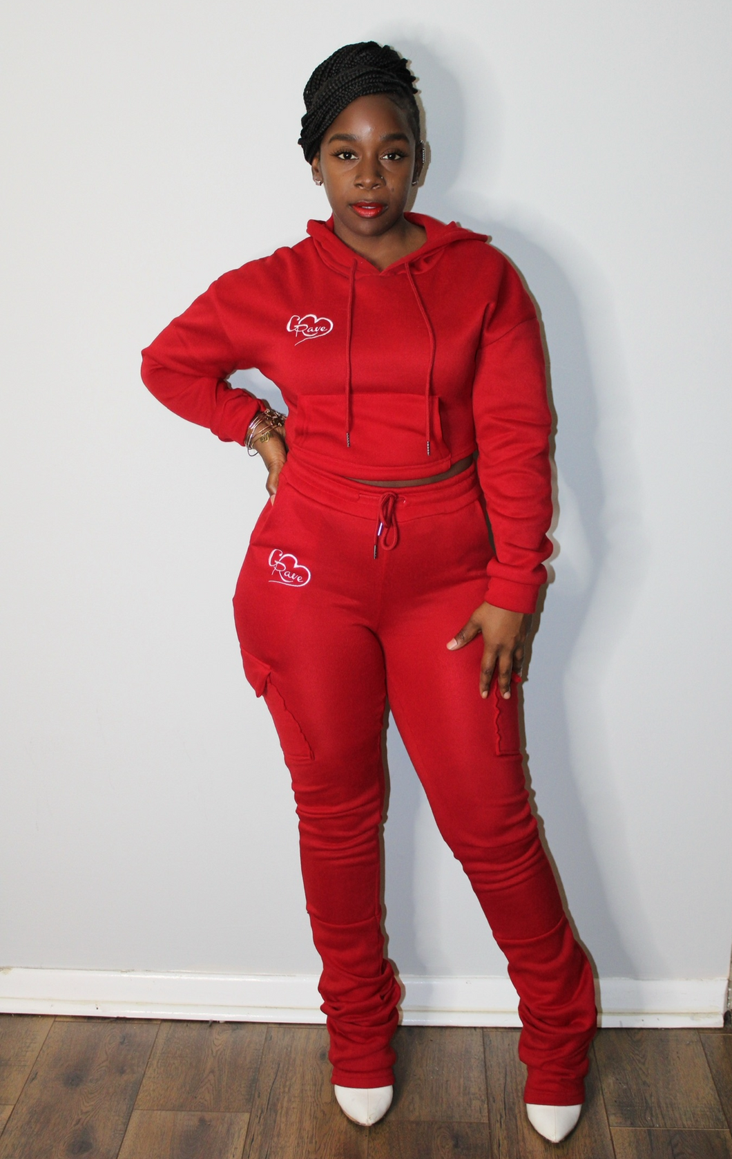 Signature Sweat Set - Deep Red