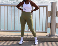 Load image into Gallery viewer, Olive Green Flex Leggings
